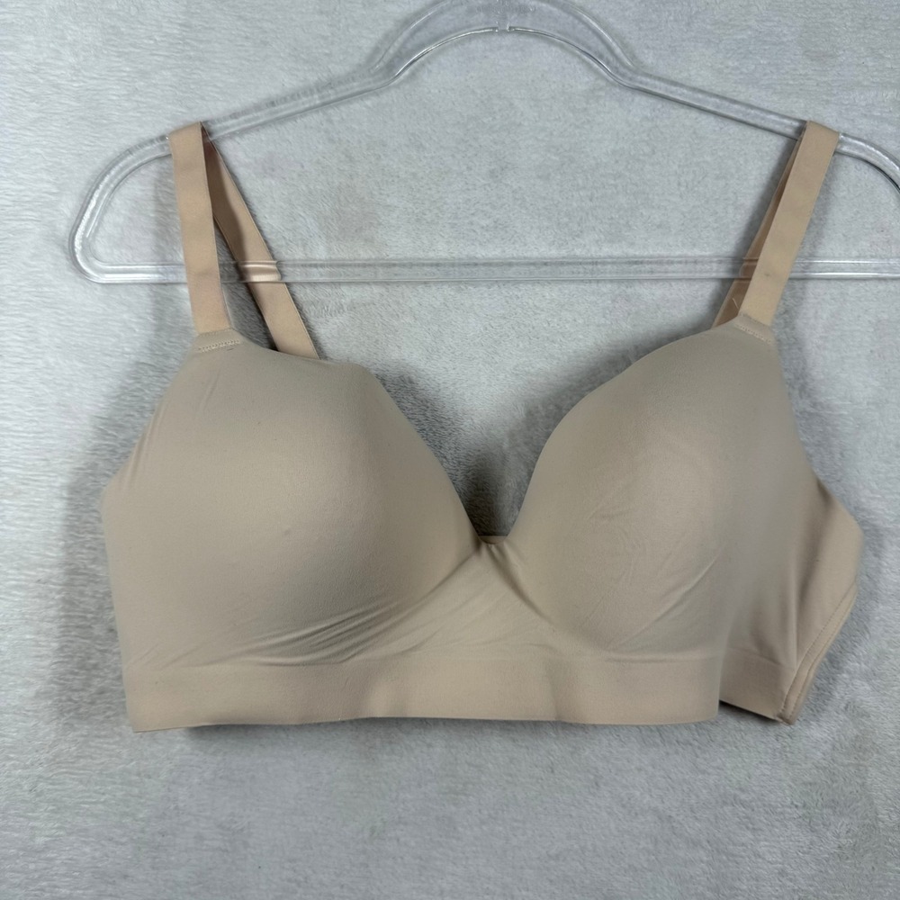 Soma Enbliss Wireless Bra 38C Nude Tan Padded Full Coverage Seamless